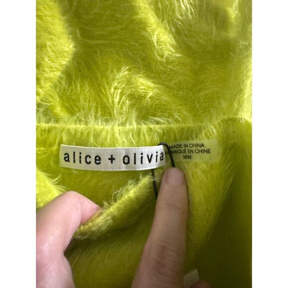 Alice + Olivia Luetta Fuzzy Crop Top Size‎ Medium New - Picture 6 of 8